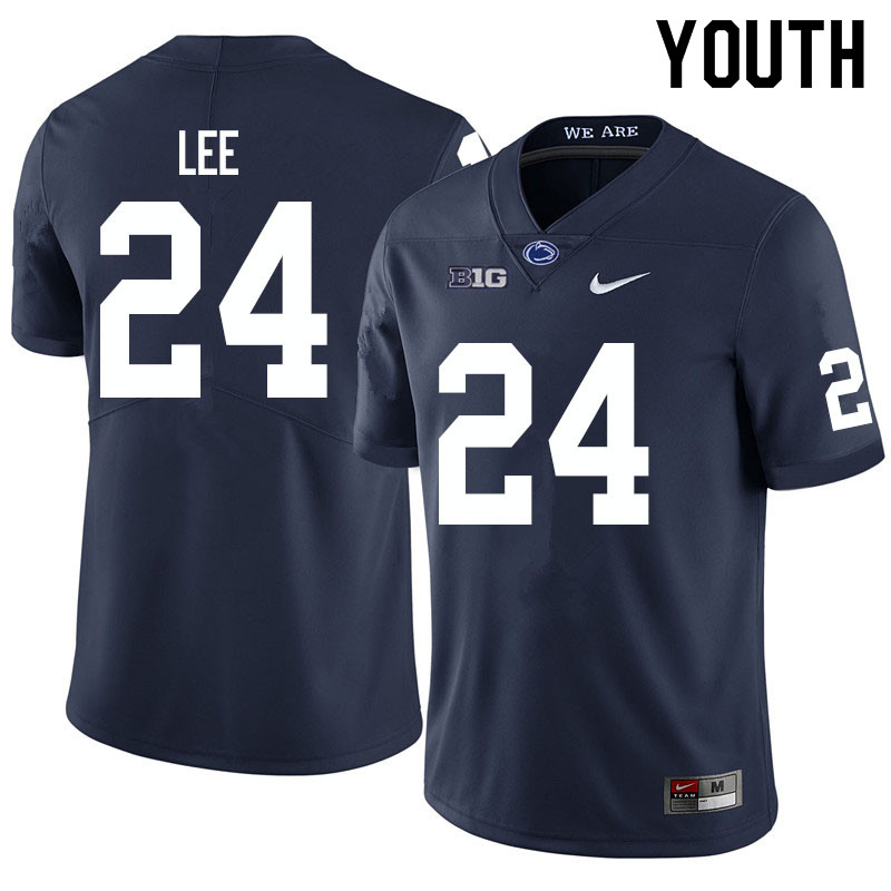 Youth #24 Keyvone Lee Penn State Nittany Lions College Football Jerseys Sale-Navy - Click Image to Close